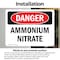 Signmission Ammonium Nitrate Danger Sign, Vinyl Decal, 10in W x 7in L, 2PK OS-2PACK-DS-D-710-L-1941 - alternate 5